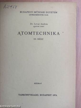 Atomtechnika III.