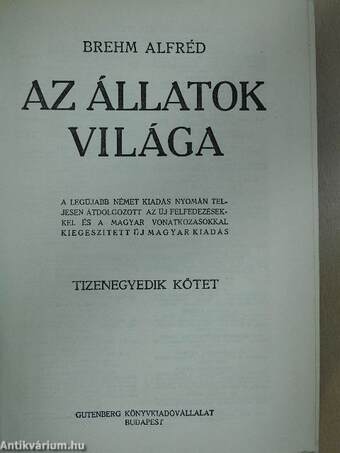 Brehm - Az állatok világa 11.