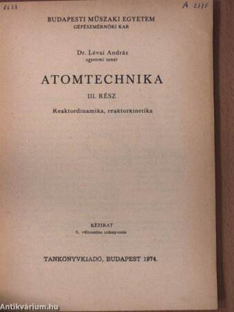 Atomtechnika III.