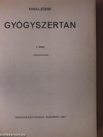 Gyógyszertan 1-2.