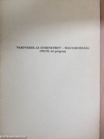 "Partnerek az átmenetben" - Magyarország 1991/92. évi program