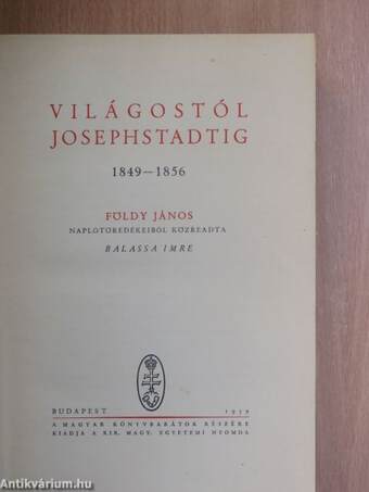 Világostól Josephstadtig 1849-1856