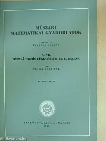 Műszaki matematikai gyakorlatok A. VII.