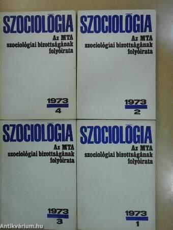 Szociológia 1973/1-4.