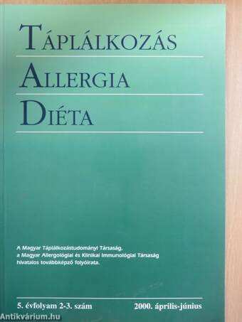 Táplálkozás-allergia-diéta 2000. április-június