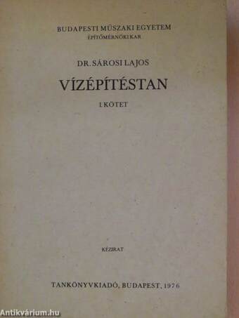 Vízépítéstan I.