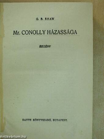 Mr. Conolly házassága