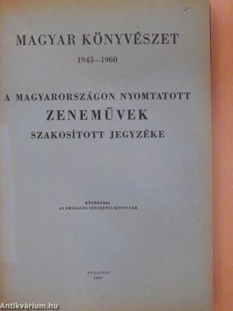 Magyar Könyvészet 1945-1960