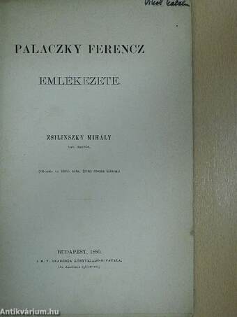 Palaczky Ferencz emlékezete