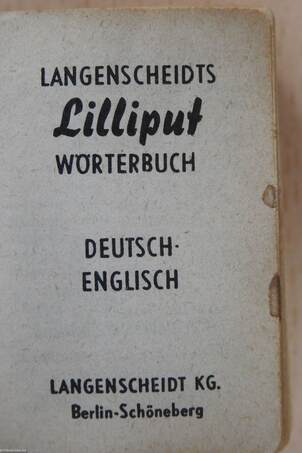 Langenscheidts Lilliput Wörterbuch Deutsch-Englisch (minikönyv)