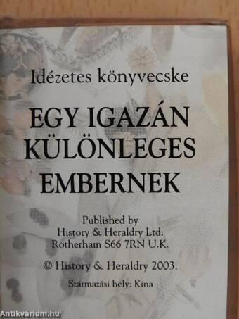 Egy igazán különleges embernek (minikönyv)