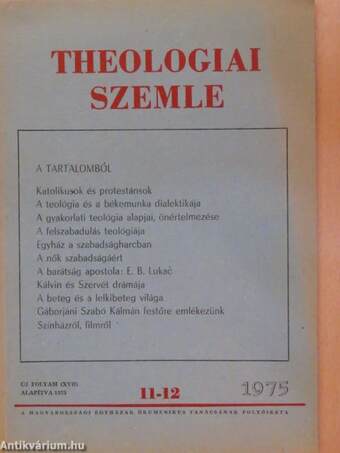 Theologiai Szemle 1975. november-december