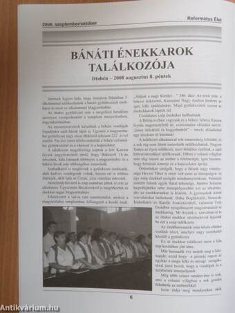 Református Élet 2008. szeptember-október