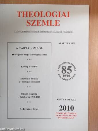 Theologiai Szemle 2010. Különszám