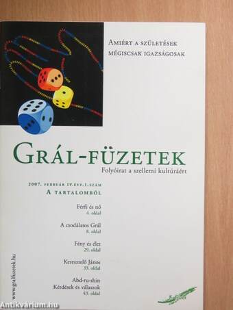 Grál-füzetek 2007. február