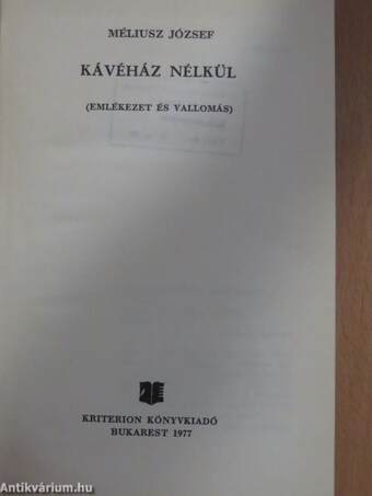 Kávéház nélkül