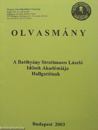 Olvasmány a Batthyány Strattmann László Idősek Akadémiája Hallgatóinak