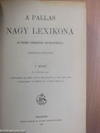 A Pallas Nagy Lexikona I-XVIII.