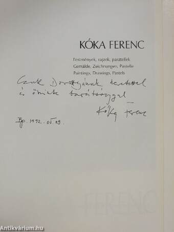 Kóka Ferenc (dedikált példány)