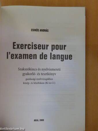 Exerciseur pour l'examen de langue