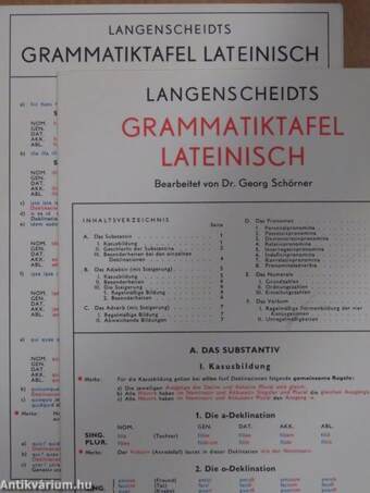 Langenscheidts Grammatiktafel - Lateinisch