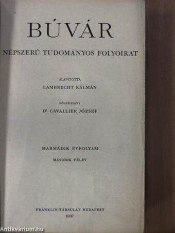 Búvár 1937. január-december 