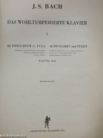 Das wohltemperierte Klavier I.