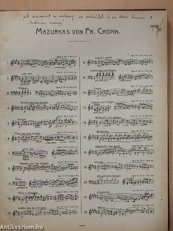 Mazurkas von Fr. Chopin