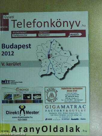 Üzleti telefonkönyv - Budapest V. kerület 2012