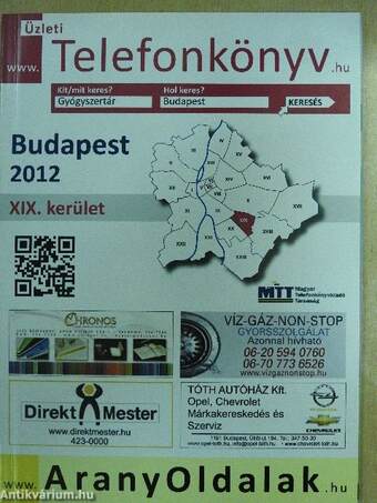 Üzleti telefonkönyv - Budapest XIX. kerület 2012