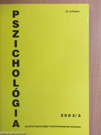 Pszichológia 2003/3.