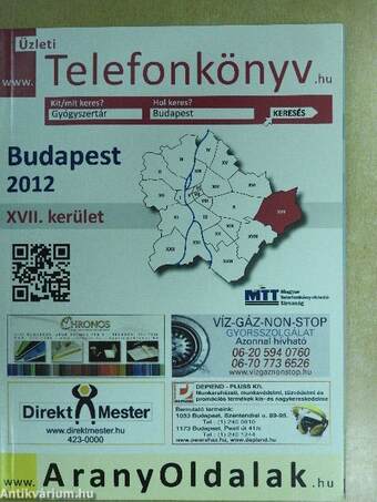 Üzleti telefonkönyv - Budapest XVII. kerület 2012