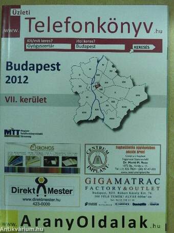 Üzleti telefonkönyv - Budapest VII. kerület 2012