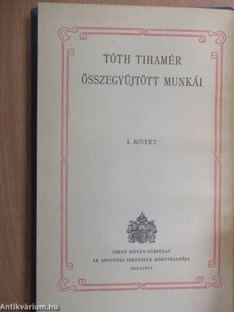 20 kötet Tóth Tihamér összegyűjtött munkái című sorozatból (nem teljes sorozat)