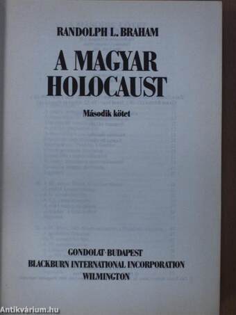 A magyar holocaust II. (töredék)