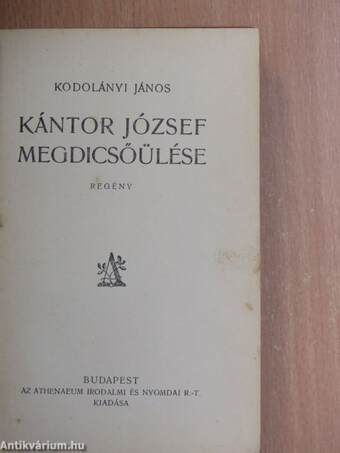 Kántor József megdicsőülése