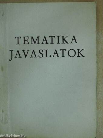 Tematika javaslatok