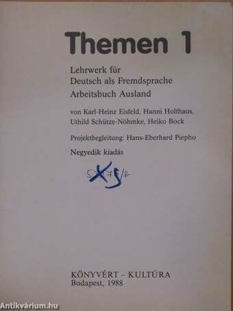 Themen 1 - Arbeitsbuch