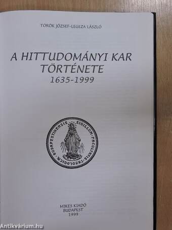 A hittudományi kar története 1635-1999