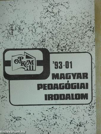 Magyar pedagógiai irodalom 1993/1.