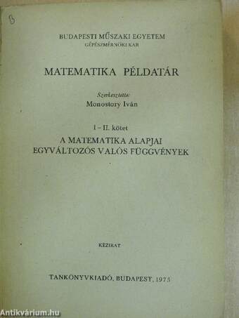 Matematika példatár I-II.