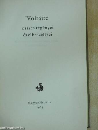 Voltaire összes regényei és elbeszélései