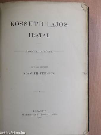 Kossuth Lajos iratai VIII.