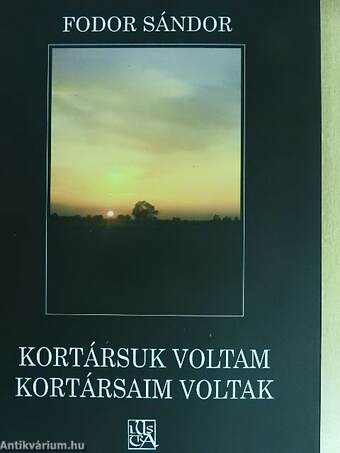 Kortársuk voltam - kortársaim voltak