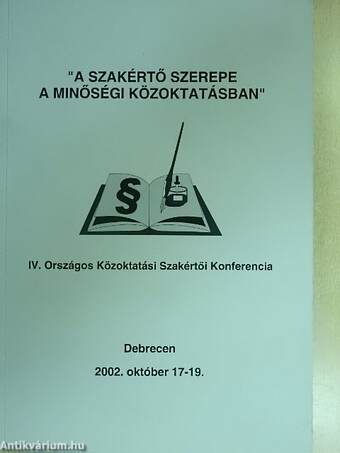 "A szakértő szerepe a minőségi közoktatásban"