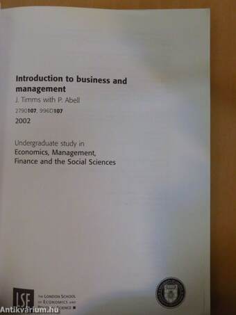 Introduction to business and management