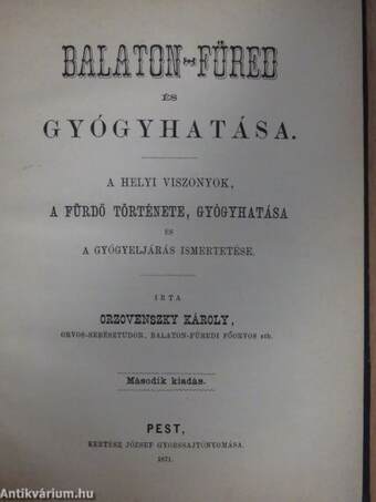 Balaton-Füred és gyógyhatása