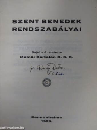 Szent Benedek rendszabályai