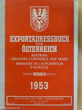 Exportadressbuch von Österreich 1953