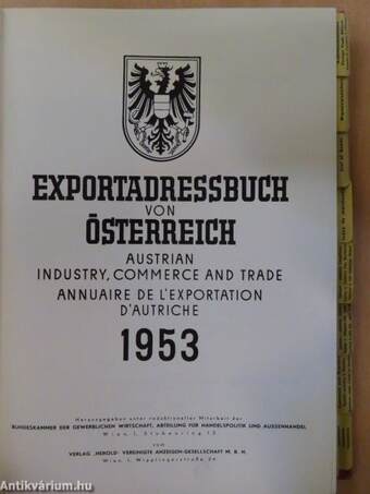 Exportadressbuch von Österreich 1953